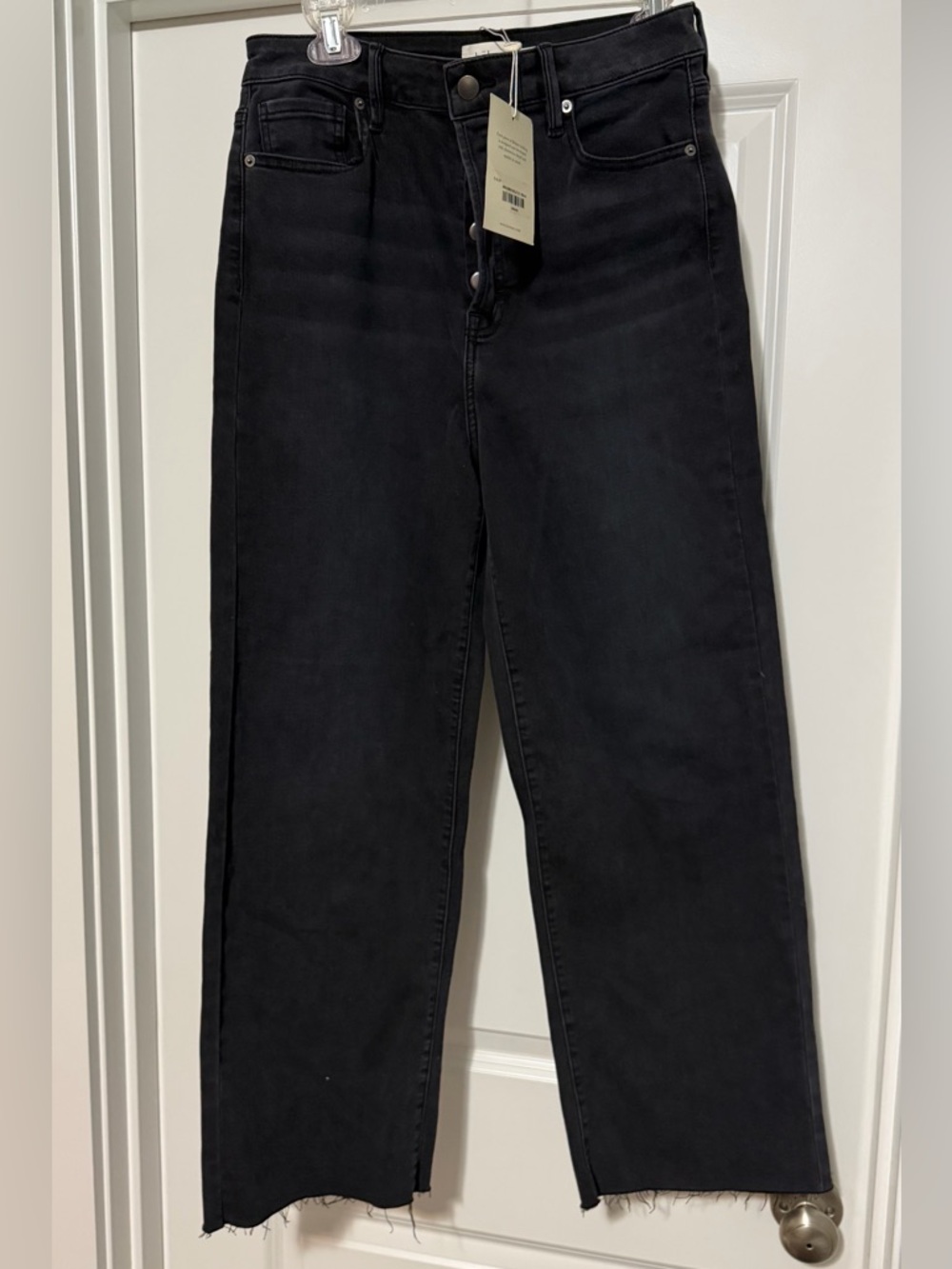 bohme Black High-Rise Straight Leg Jeans